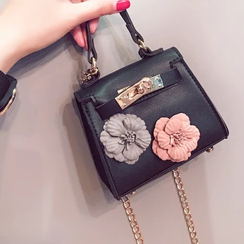 

Mini Small Square bag 2020 Fashion New PU Leather Women's Handbag Creative Flower Chain Shoulder Messenger Bags Crossbody Bag