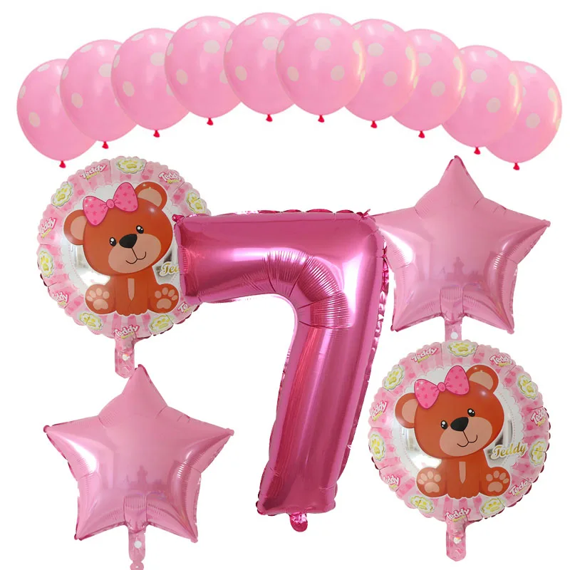 Светло-желтый 15 шт./лот Teddy Bear Классические игрушки Globos Фольга воздушные шары с гелием Happy шары ко дню рождения Надувные игрушки Baby Shower вечерние поставки - Цвет: Светло-желтый