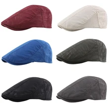 Летняя уличная Солнцезащитная быстросохнущая одноцветная вышитая камуфляжная популярная Кепка Регулируемый газетный берет Кепка таксистка плоская кепка Новинка