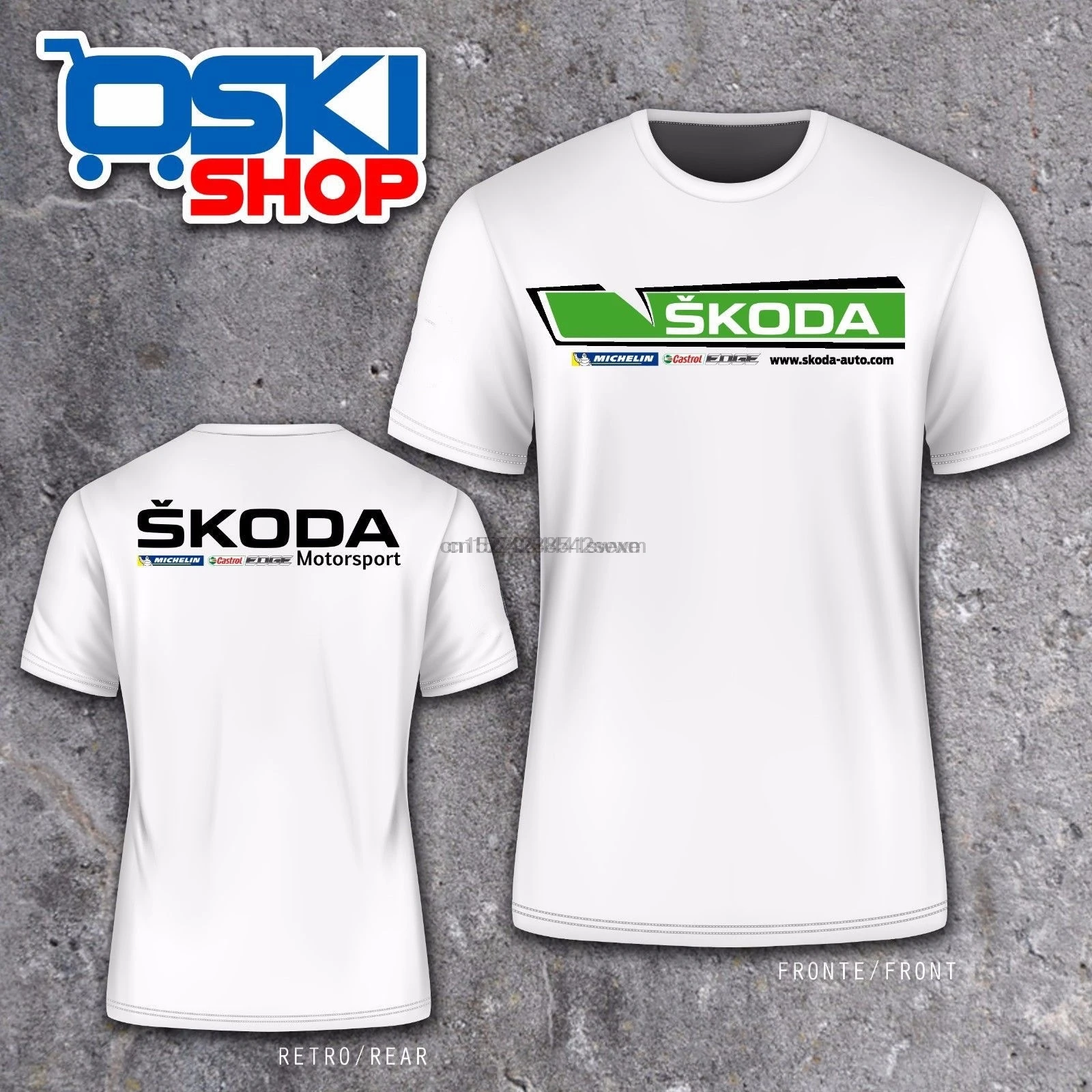 

T-SHIRT MAGLIETTA SKODA Motorsport rally FABIA WRC S2000 HQUALITY