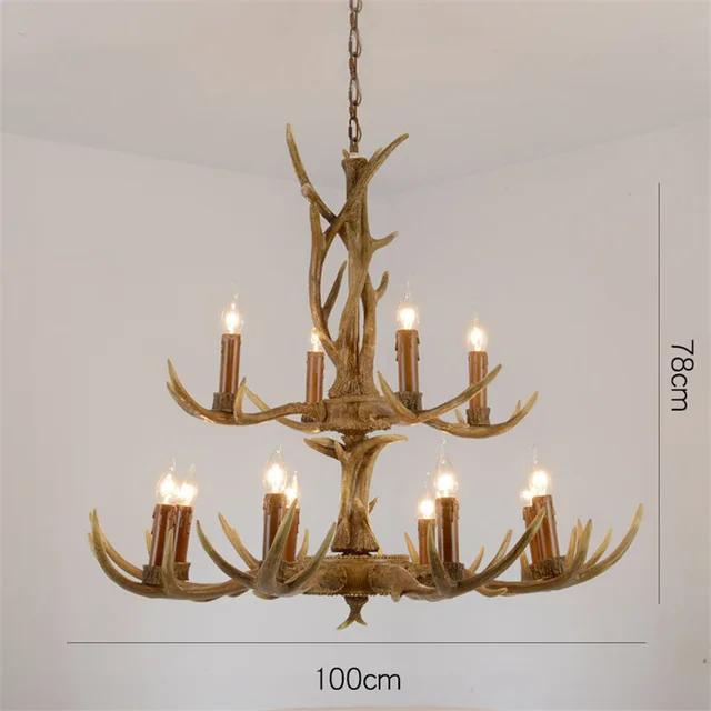 Современный светодиодный подвесной светильник Chandelire E14, подвесной светильник, промышленный светильник оленьи рога, Светильники для гостиной, кухни - Цвет корпуса: 12 heads C