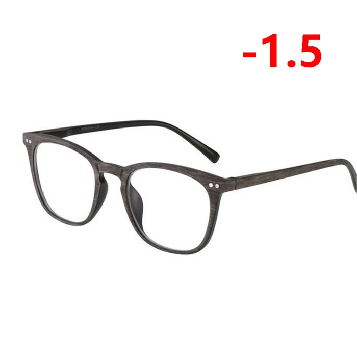 Линзы хамелеона готовые очки для близорукости унисекс ретро дерево цвет солнце фотохромные близорукость очки 0-1,0-1,5-To-4,0 - Цвет оправы: Myopia 150