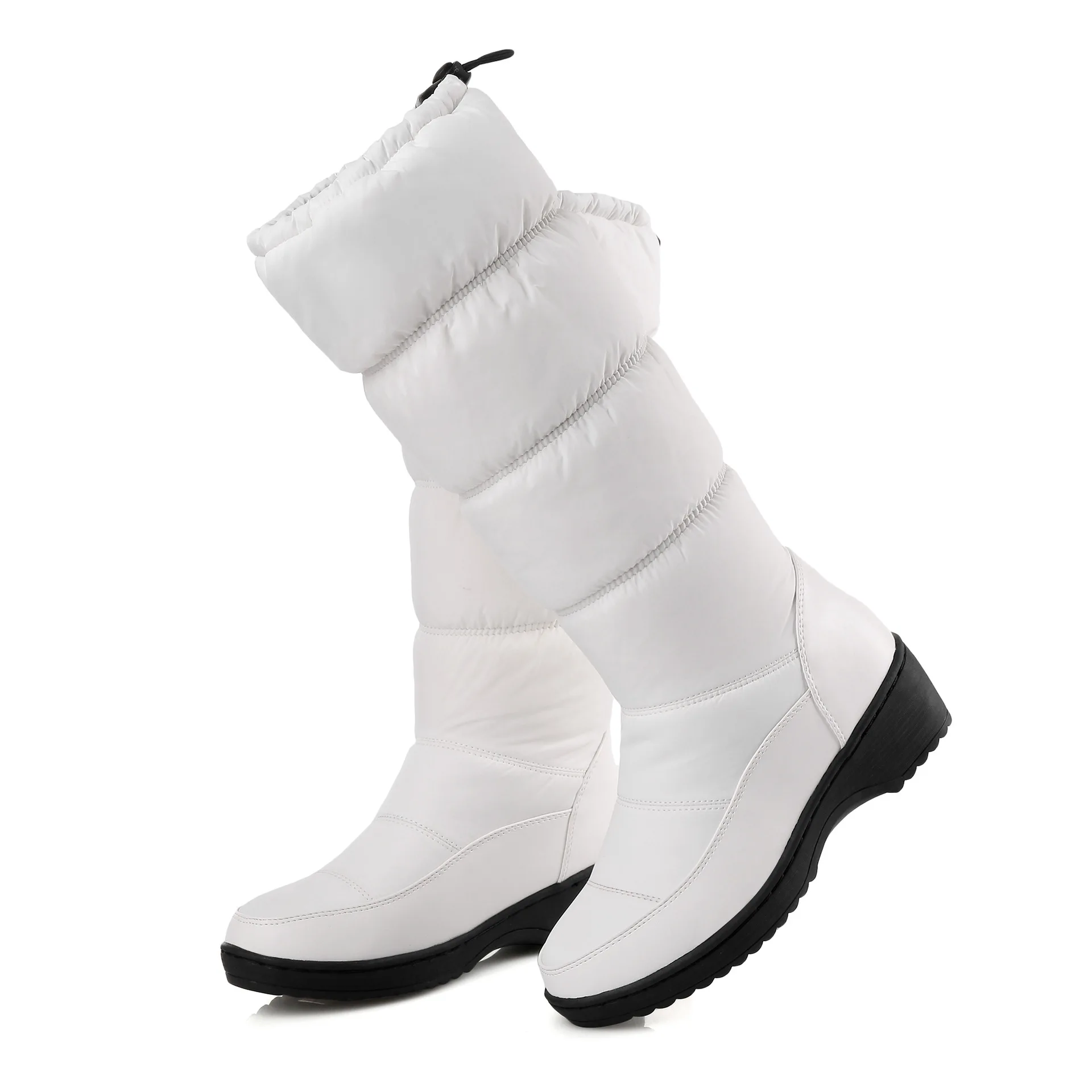 Зимняя женская обувь теплые ботинки на нескользящей подошве белые хлопковые ботинки зимние ботинки на толстой рифленой подошве женские ботинки HX-85