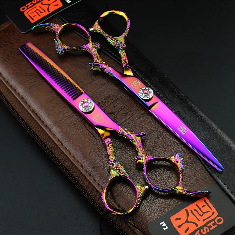6 inch Professional Hairdressing scissors hair scissors Straight Thinning  Hair Cutting Tool