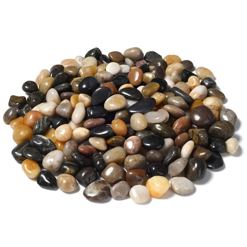 

100g River Stones Natural Stone Exotic Pebbles Mixed Polished Gravel for Desktop Ornament Bonsai Decoration Bathroom Anti-slip