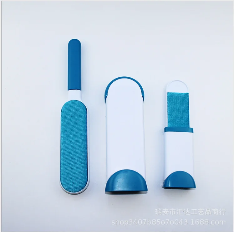 Blue 3 шт./компл. для ухода за волосами для быстрого средство для снятия макияжа с щетка для одежды собачья шерсть вставьте устройство щеточка для чистки инструмент для домашних животных косметичка - Цвет: Blue