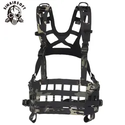 Spc tático conversível equipamentos de peito leve colete fivela portátil cs wargame corte a laser peito pendurado molle caça acessório