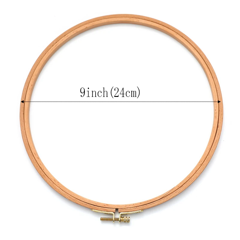 12Inch Wooden Circle Embroidery Frame Round Loop Hand Embroidery Hoop Rack  Ring DIY Cross Stitch Machine Needlecraft Sewing Tool