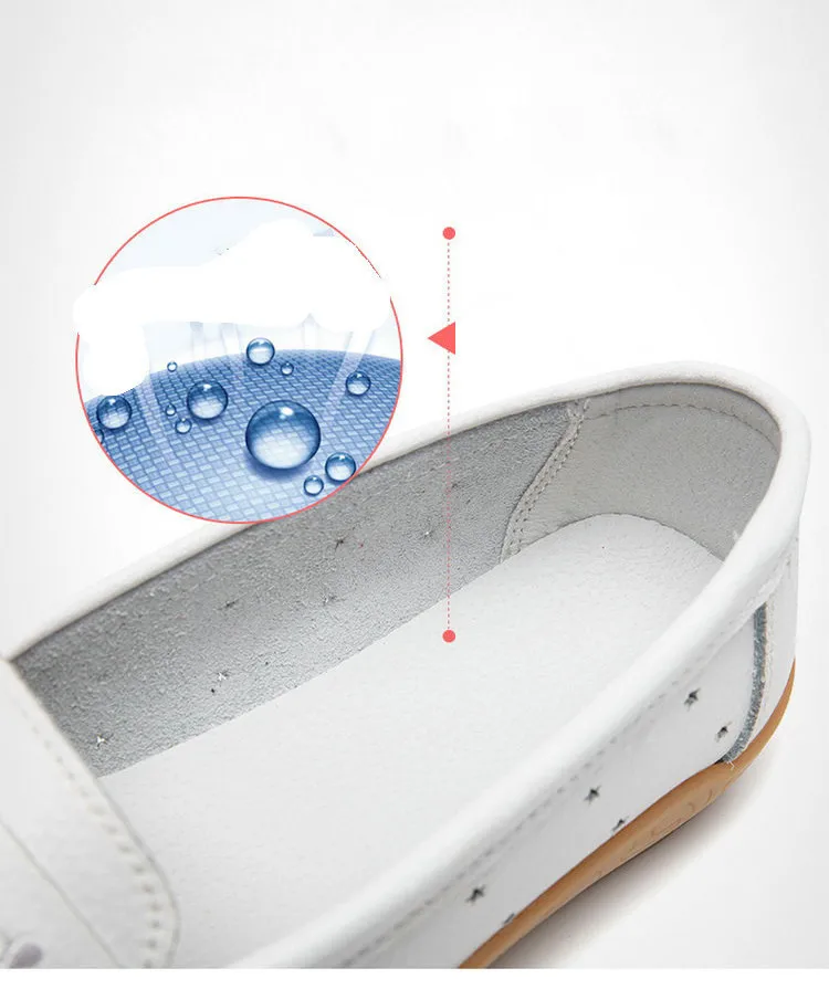 AH 203-New Cut Outs Summer Women's Flats Shoes Breathable Hole Woman Loafers-3