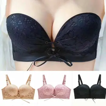 

Women Sexy Bras Underwear Lace Floral Padded Multiway Strapless Push Up Bras Women Comfortable Underware