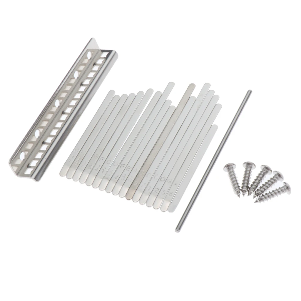 Kalimba 17 Key Note DIY Thumb Piano Steel Keys Bridge w/ Scales Accessories