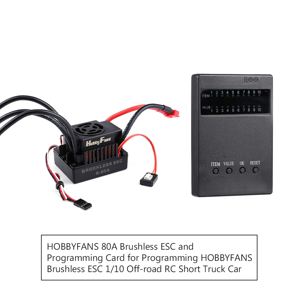HOBBYFANS 80A Brushless ESC 2 4S Lipo 
