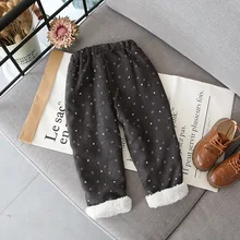 Детская одежда; коллекция года; Сезон Зима; стиль; для мужчин и женщин; для детей; повседневные брюки с начесом и плотным сердечком; брюки с хлопковой подкладкой; P8