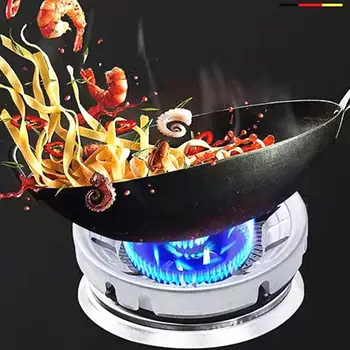 

8-hole Windproof Energy-saving Hood Stainless Steel Gather Cover Gas Cooker Reducer Ring Iron Stove Fire U0D4