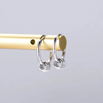 

925 Sterling Silver Circle Hoop Earrings Ear Rings for Women Simple Loop Earings Fashion Jewelry Girls Gift Korean Accessories