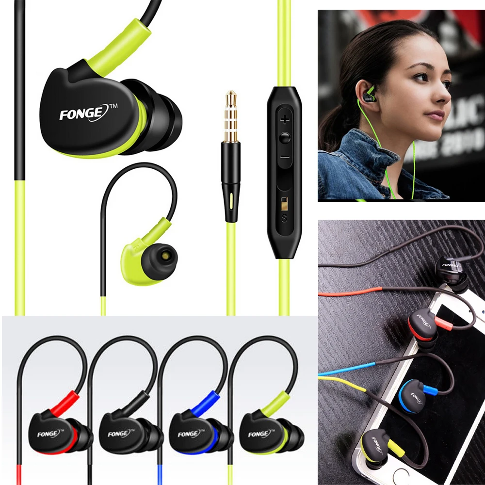 Fonge-auriculares intrauditivos impermeables para teléfonos inteligentes, cascos deportivos de alta fidelidad con graves y micrófono