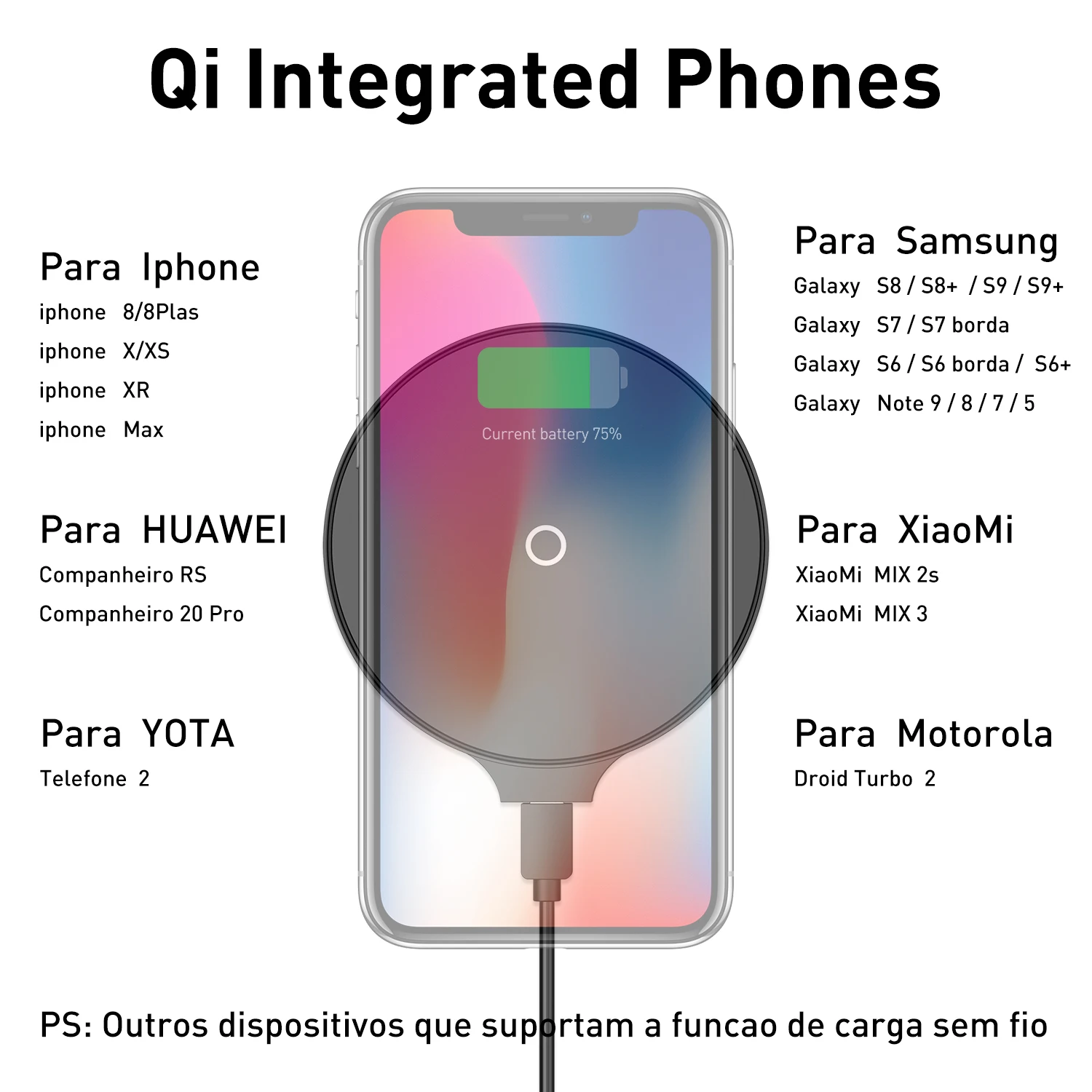 USLION 5 Вт/10 Вт Qi Беспроводное зарядное устройство для iPhone X 8 Plus XR Max samsung S8 S9 huawei Xiaomi M9 зарядное устройство беспроводная док-станция