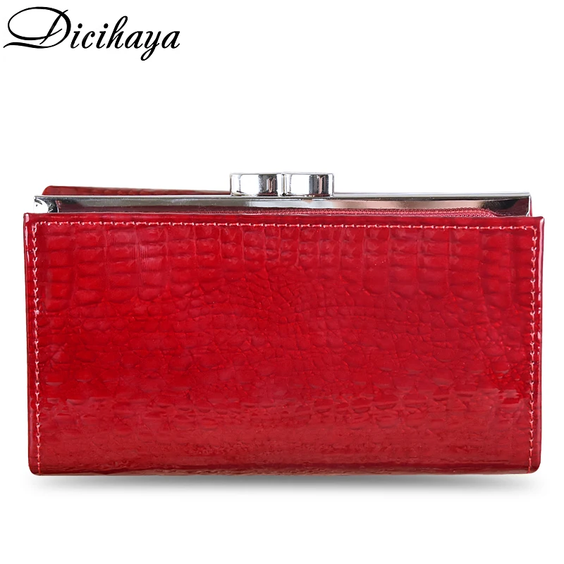 DICIHAYA NEW Genuine Leather Women's Wallet Alligator Short Hasp Zipper Wallet Ladies Clutch Bag Purse Female Luxury Coin Purses DICIHAYA NEW Genuine Leather Women's Wallet Alligator Short Hasp Zipper Wallet Ladies Clutch Bag Purse Female Luxury Coin Purses