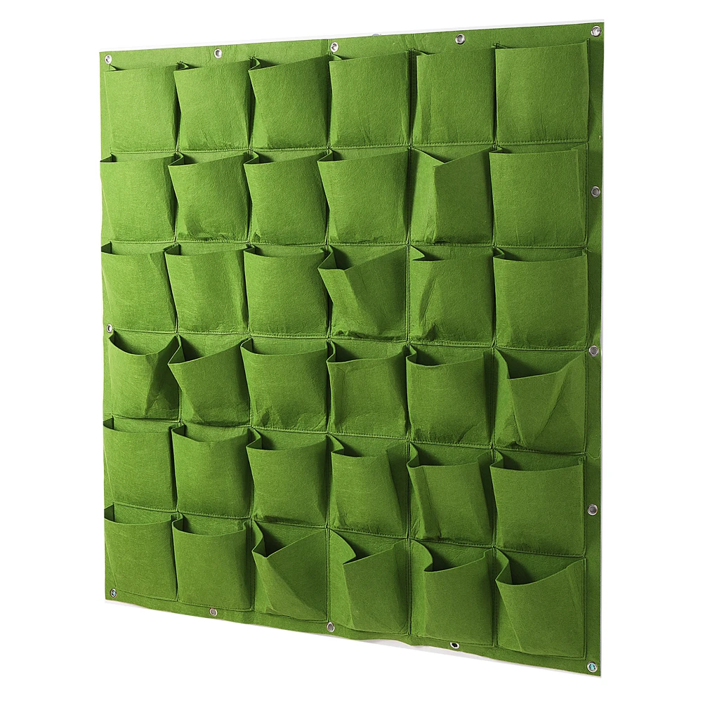 Wall Hanging Planting Bag 36 Pockets Growing Pot Vertical Home Garden