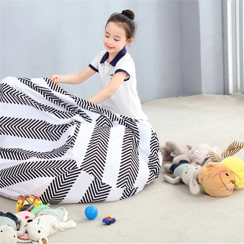 Полосатая Огромная Сумка для хранения игрушек в скандинавском стиле для новорожденных, детская кроватка, декор для комнаты, реквизит для фотосъемки, украшение для детской спальни