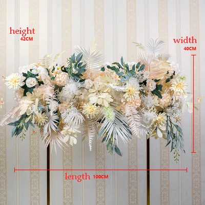 B9 Flone New wedding arrangement flower Artificial fake flowers row wedding stage arch backdrop flower decoration road guide floral - Цвет: B9