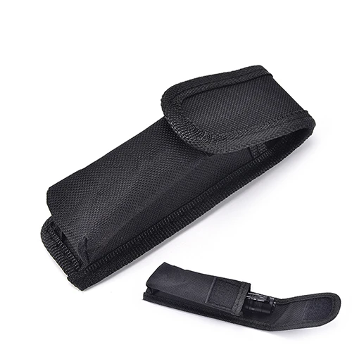  1 funda de linterna para cinturón de servicio, funda de linterna  táctica de célula D con parte superior abierta, funda de nailon para  linterna de mano, soporte para linterna de mano