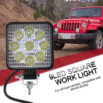 

10 PCS 27W LED Work Light Lamp Bar Square Flood Beam Light Offroad IP68 For Truck Car Boat SUV 4WD UTE ATV 4X4 12V 24V