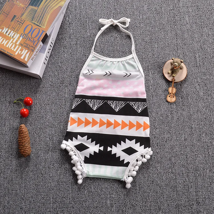 

Ns2017 Summer New Style Baby Girls Mixed Colors Halter Flow Comb Romper Childrenswear Hot Selling