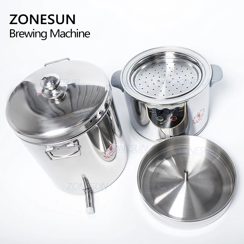 ZONESUN 5L дистиллированная вода домашний винный дистиллятор для цветочных зерен фруктовый Винный Спирт домашний винный аппарат пищевое оборудование