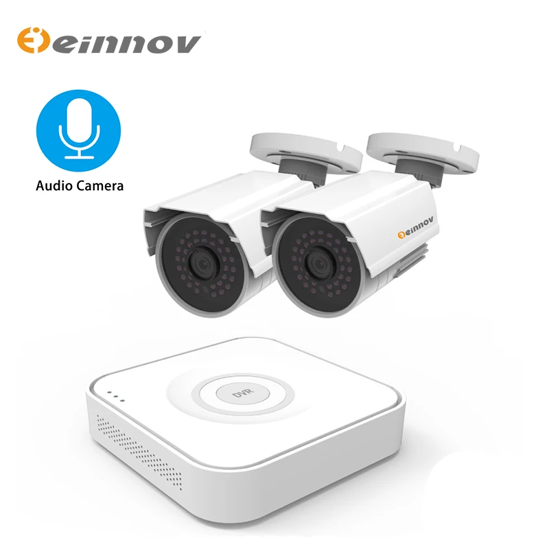 Система видеонаблюдения Einnov 8 каналов 2 МП 1080P NVR DVR AHD аудиосистема HD P2P ИК|Система