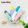 Lcmombay 5Pcs Silicone Teether Feather Beads Handmade Accessories Teething Toys For Infant Newborn Gift 1