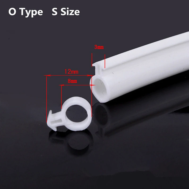 5M/10M O Type Plastic Steel Door Window Block Sealing Weather Stripping Silicon Rubber Elastic Band Draft Stopper Hollow Bulb