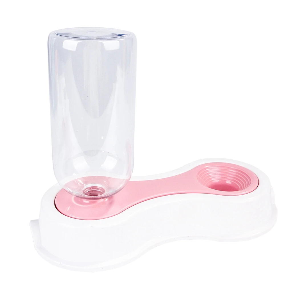 500ml Plastic Pet Cat Dog Puppy Water Automatic Dispenser Food Stand Feeder Bowl Bottle, Antiskid Design 2 Colors Optional 