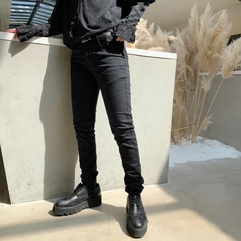 

2020 Spring And Autumn New Youth Popular Niche Korean Version Of The Wild Was Thin Design Slim Nine Points Casual Pants Black