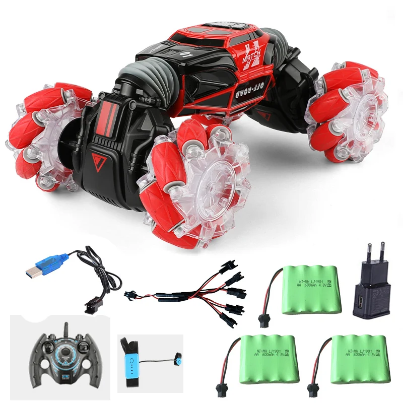 4WD RC трюк автомобиль часы жестовой Датчик управления деформируемый электрический RC Дрифт автомобиль трансформатор игрушки Детские подарки с светодиодный светильник - Цвет: set3