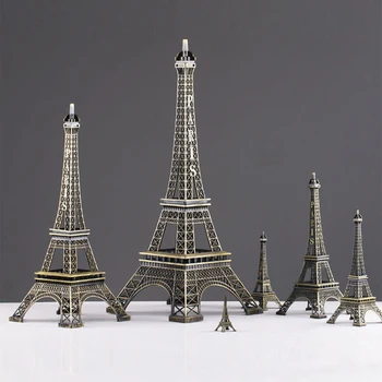

Wholesale Paris Tower Home Decoration Ornaments Metal Miniature Model Bronze Building Artware Office Desktop Display Furnishings