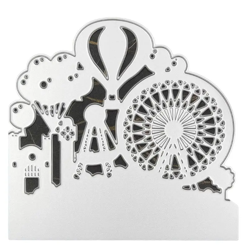 

Ferris Wheel Hot Air Balloon Metal Cutting Dies Stencil DIY Scrapbooking Album Stamp Paper Card Embossing Craft Decor