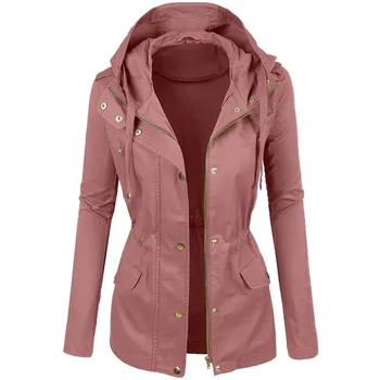 

Winter coat for women casual New Fashion Winter Fashionable Plain Color Short Lapel Motorcycle Leather Blouses Y110