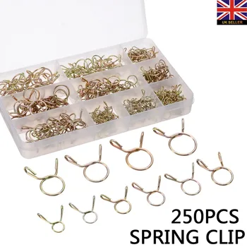 

New Arrival 250Pcs Fuel Line Hose Tubing Spring Clips Clamps Assortment Kit for Motorcycle Scooter ATV