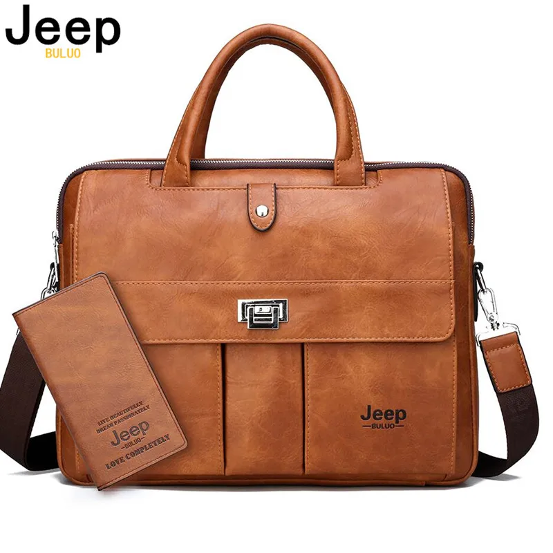 Bag Handbag Laptop-Bags Man Briefcase Jeep Buluo Business Office 15-Inches Files Travel