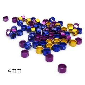 

50 Pcs Mix Color Bird Foot Ring Bands Clip on Leg Rings for Pigeon Dove Chicks Q1QC