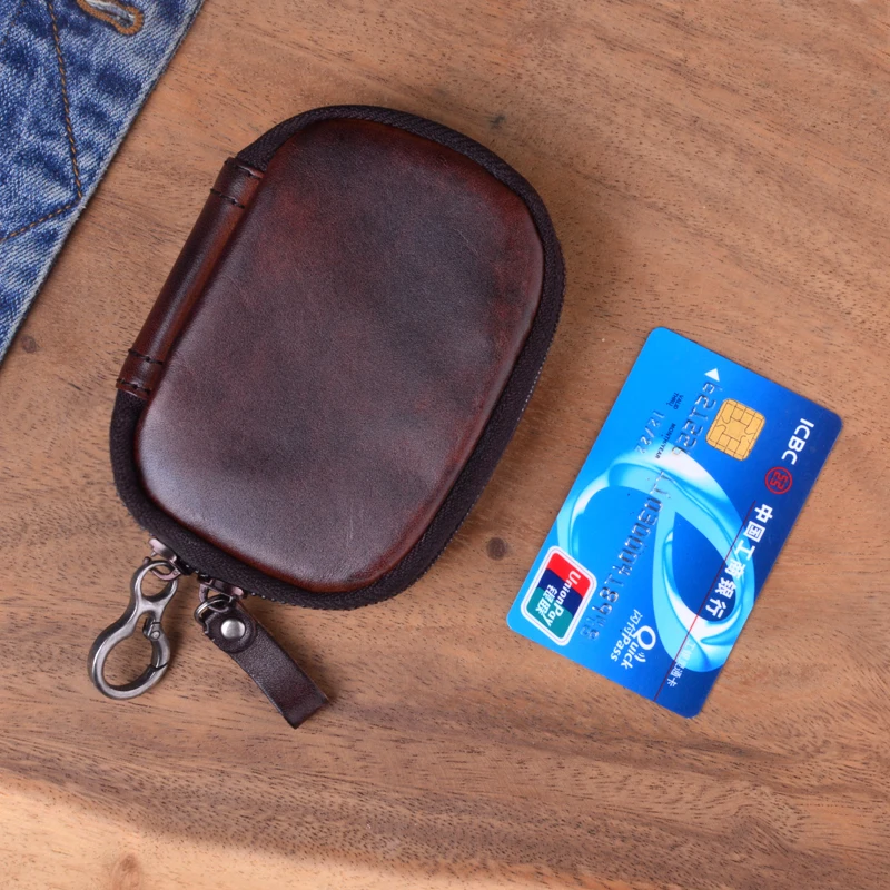 AETOO кошелек для ключей из натуральной кожи для мужчин и женщин, автомобильные кошельки для ключей, держатель для карт, чехол, портмоне, органайзер, ключница для мужчин