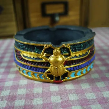 

Creative Decoration Egyptian Pharaoh Scarab Ashtray Fashion Theme Bar Club Living Room Office Home Decor A1267