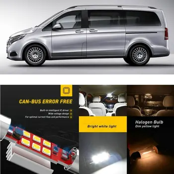 

LED Interior Car Lights For MERCEDES vito box 638 w447 bus 638 w639 dualiner tourer w447 car accessories lamp bulb error free