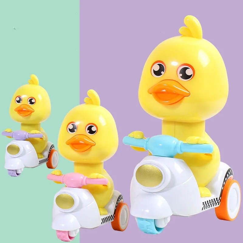 Классическая Весенняя игрушка утка для детей мотоцикл заводные игрушки подарок