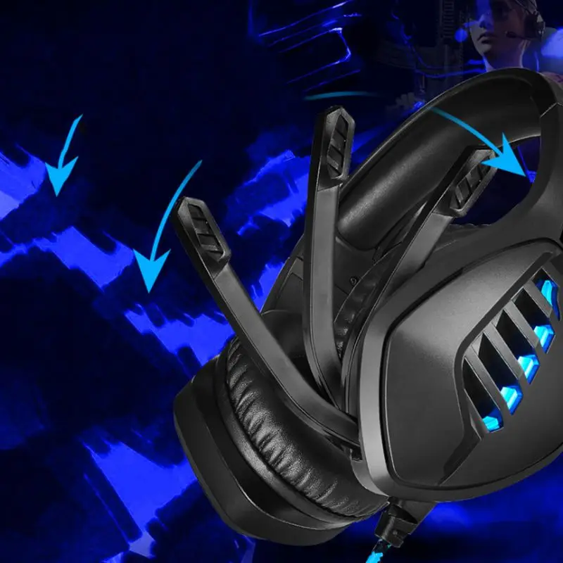 Gaming Headset Deep Bass Game Earphone Professional Computer Gamer Headphone Luminous With Microphone For Computer Headphones