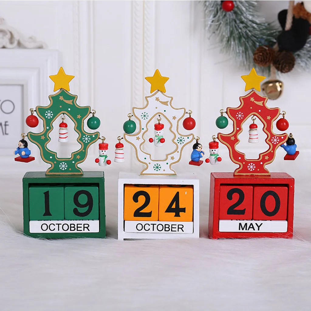 Креативное Рождественское украшение Санта Клаус деревянное декоративное украшение-календарь горячая Распродажа поддержка Прямая поставка#3s