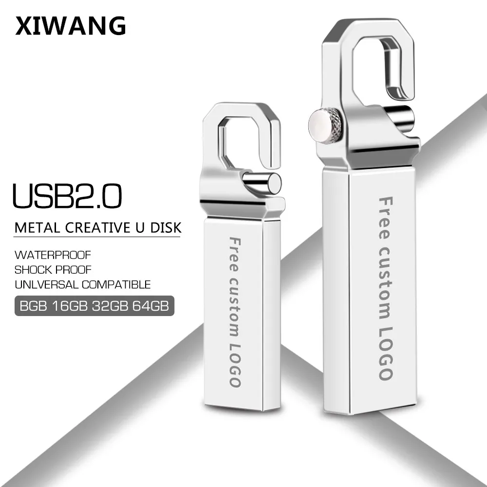 

usb flash drive 16gb usb 2.0 metal pen drive 32GB 8GB high speed bracelet pendrive memory stick 128GB 64GBcustom logo