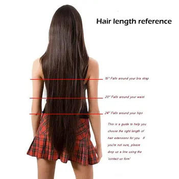 S-noilite 8Pcs/set Long Straight Clip in on Hair Extensions real Synthetic Black Brown Red Pink Purple 6