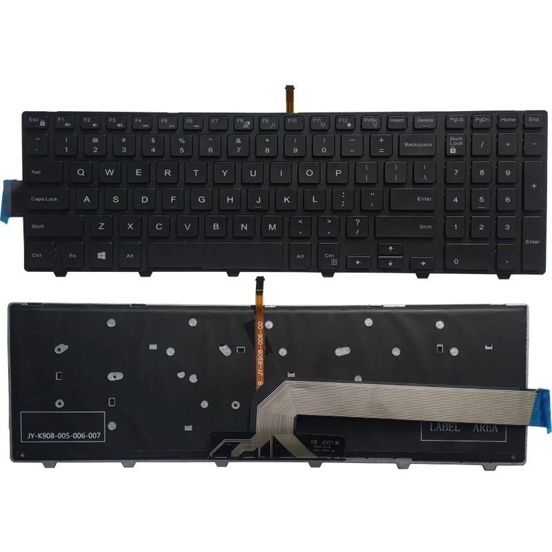 

Клавиатура US для Dell Inspiron PK1313G1B00 MP-13N83USJ698 490.00H07.0A01 pk13g2b00 V147225BS V147225BS1 с подсветкой/рамкой
